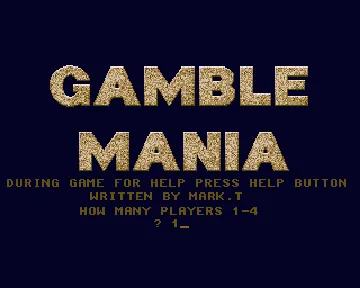 Gamble Mania screen shot title